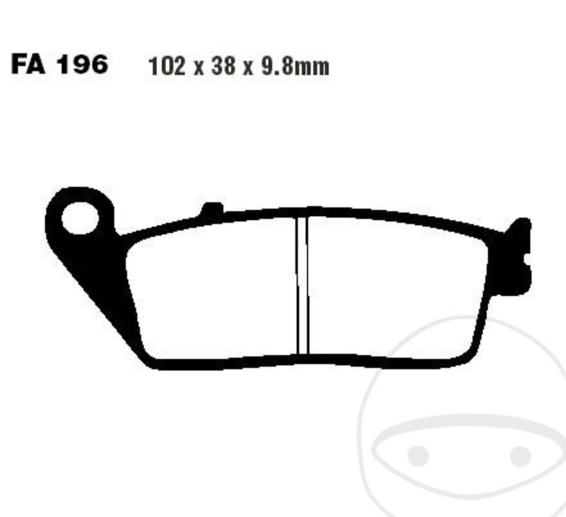 EBC Bremsbeläge FA196 Daelim VT VS VL VJ VJF 125 Honda 250 500 600 750 1000