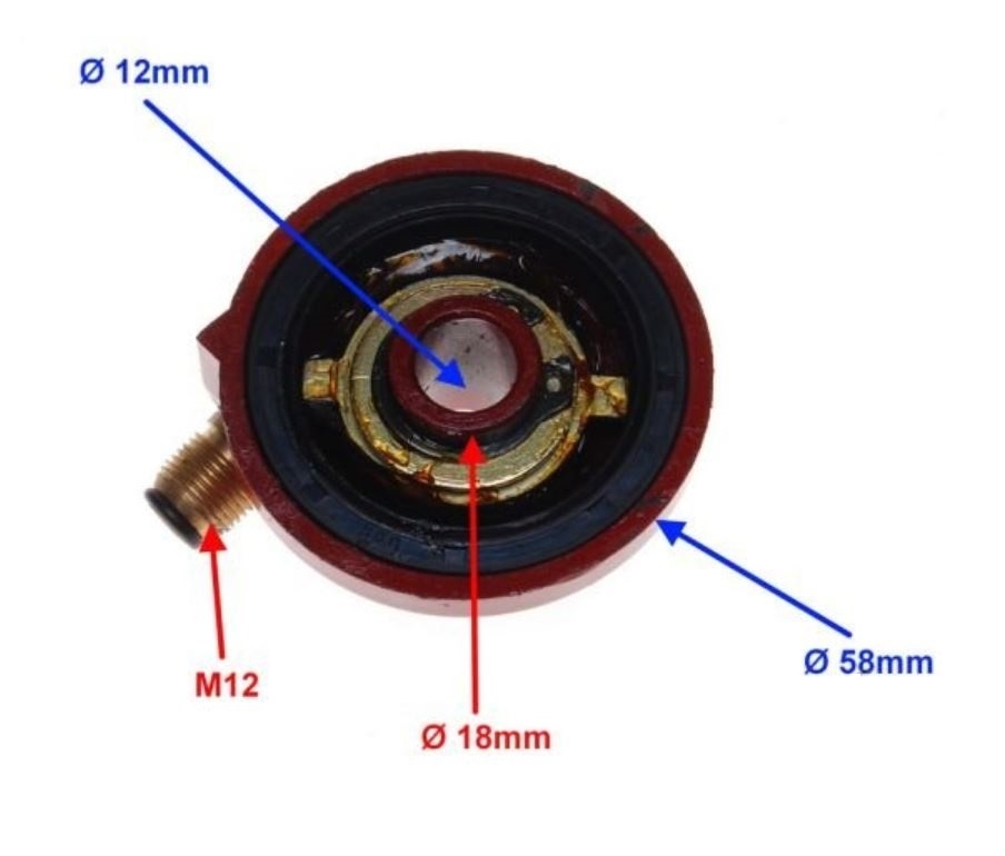 Tachoantrieb Tachoschnecke rot 12 mm für 50 ccm Roller
