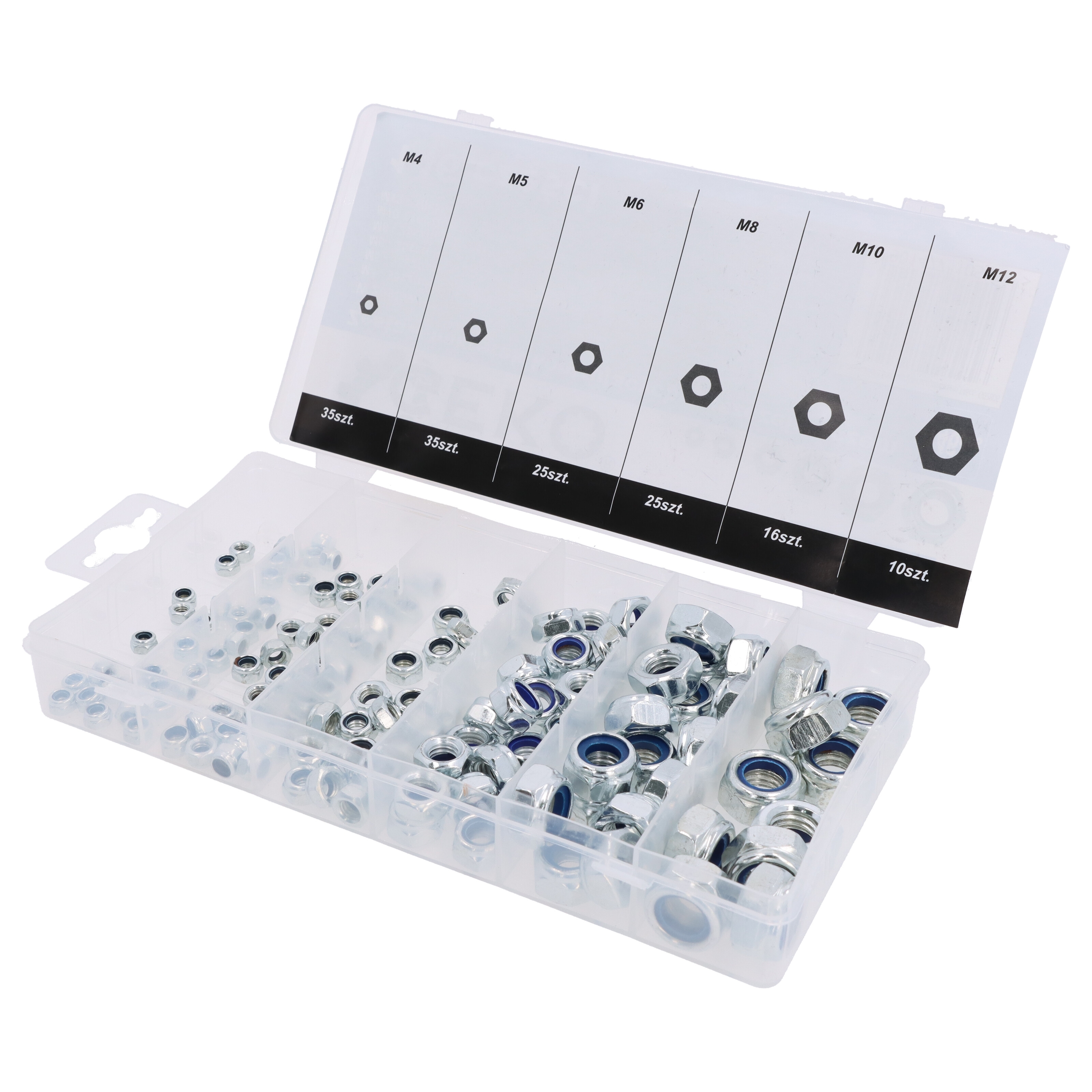 Selbstsichernde Mutter Stoppmuttern Muttern Sortiment Set Satz 146 tlg. M4 - M12