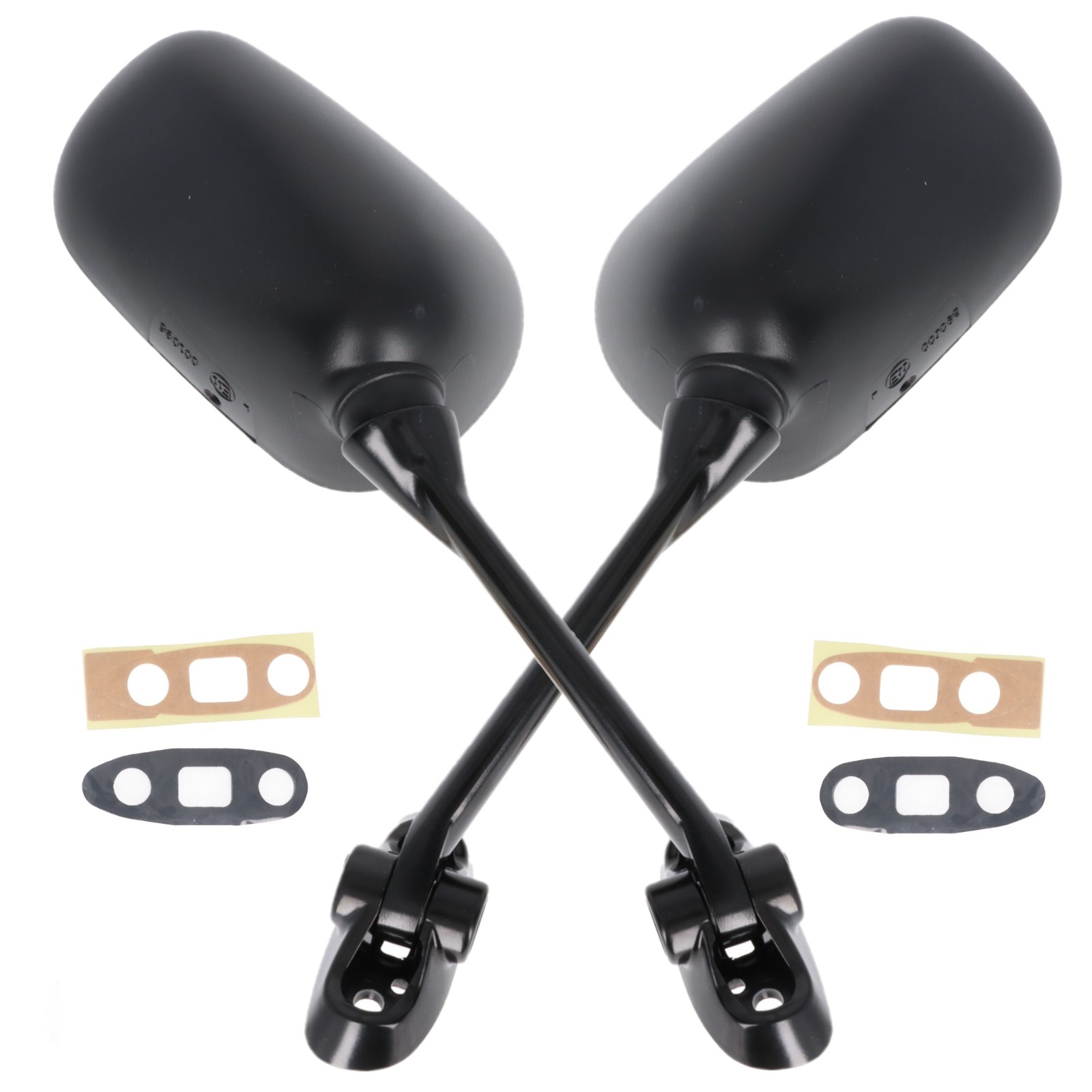 Verkleidungsspiegel Paar für Suzuki GS 500 2004-2008 aus Kunststoff in schwarz e-geprüft