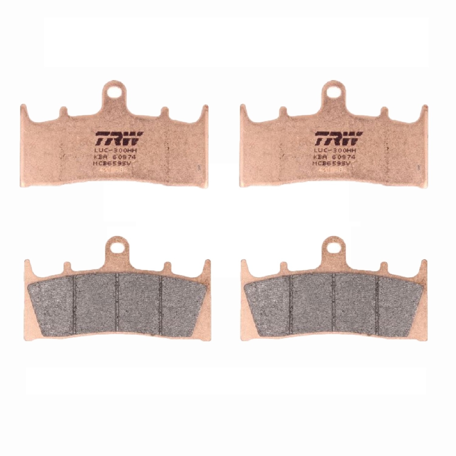 2x TRW MCB659SV Sintermetall Bremsbelagsatz vorne für Kawasaki ZX7R ZX-7R 1996-2003