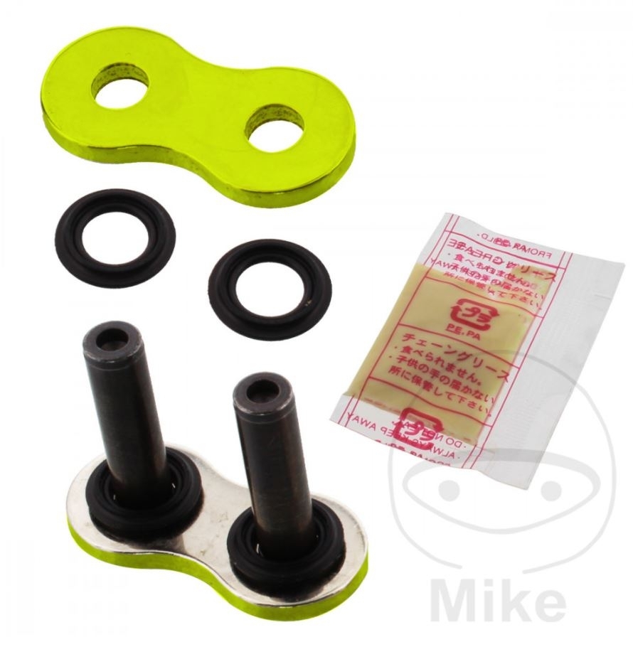 DID VR46 Motorrad X-Ringkette silber-gold verstärkt 525 Teilung 110 Glieder +Nietschloss