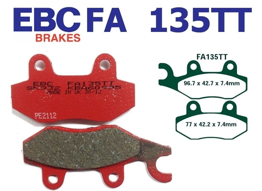 EBC Bremsbeläge FA135TT für Kawasaki Suzuki KX KLF KVF KAF KLX RM DR