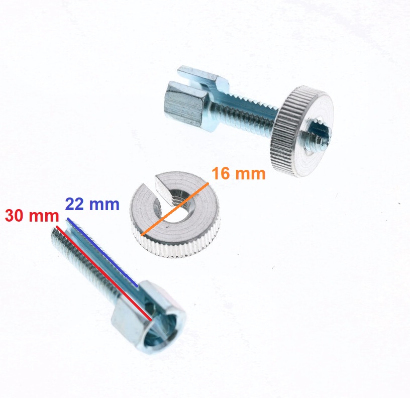 2x Einstellschraube Hebelschraube für Bowdenzug am Kupplungshebel Bremshebel M6 x 30