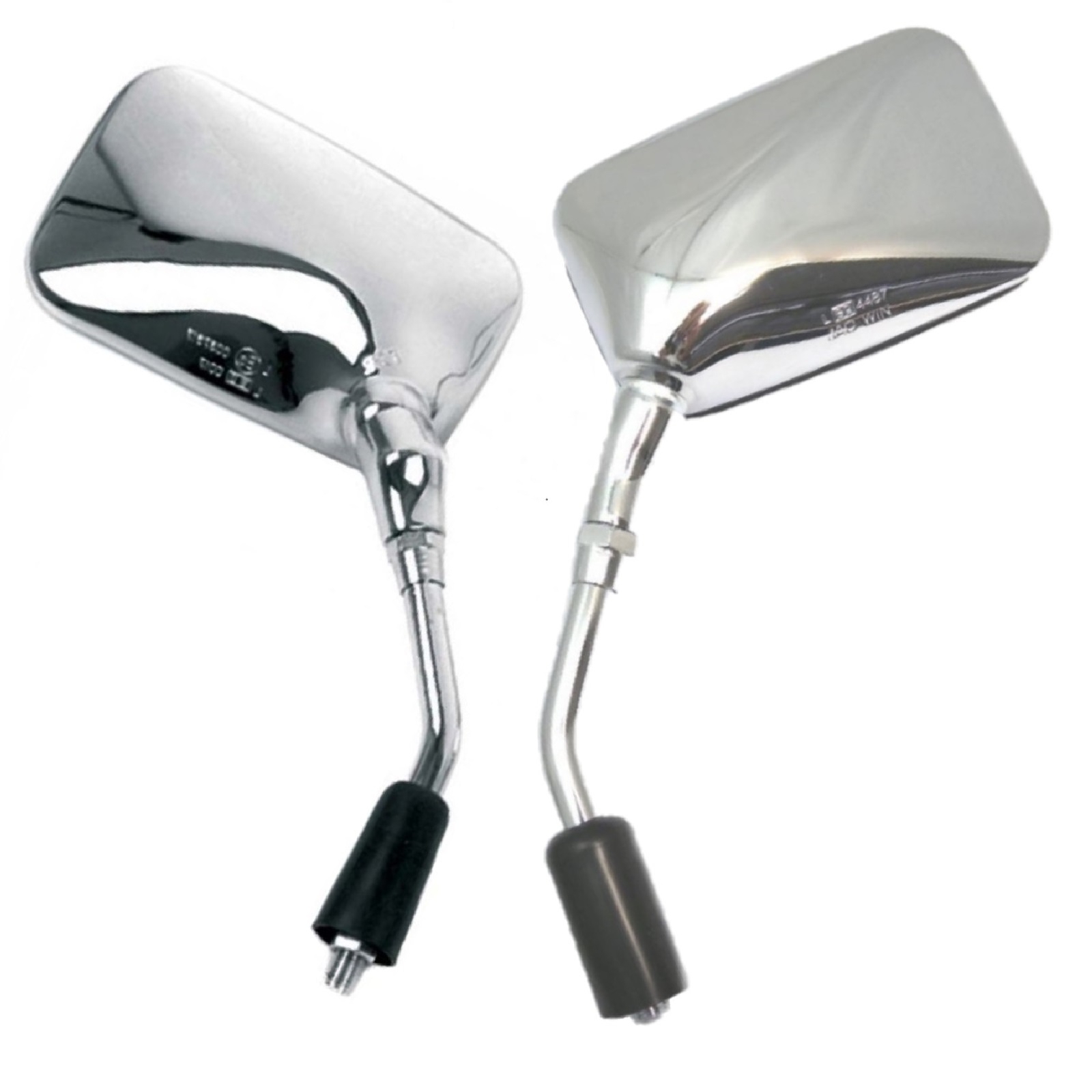 Spiegelpaar für Honda NTV 650 1988-1997 aus Stahl in chrom mit M10 Rechtsgewinde e-geprüft