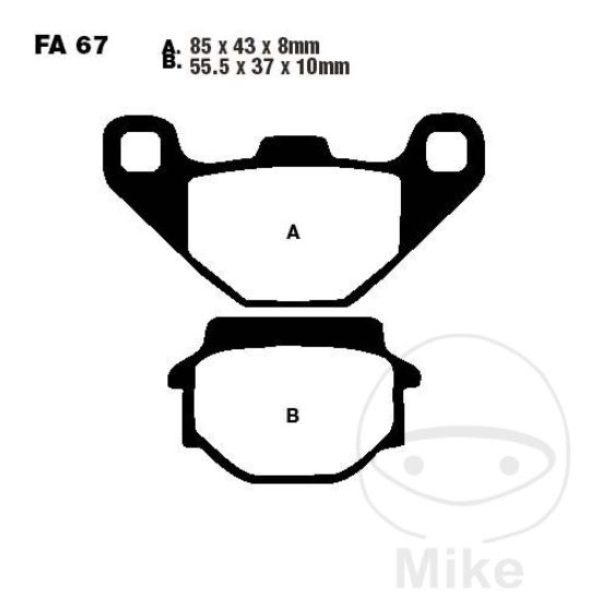EBC Offroad Bremsen Set hinten links für Kawasaki KL650 KLR650