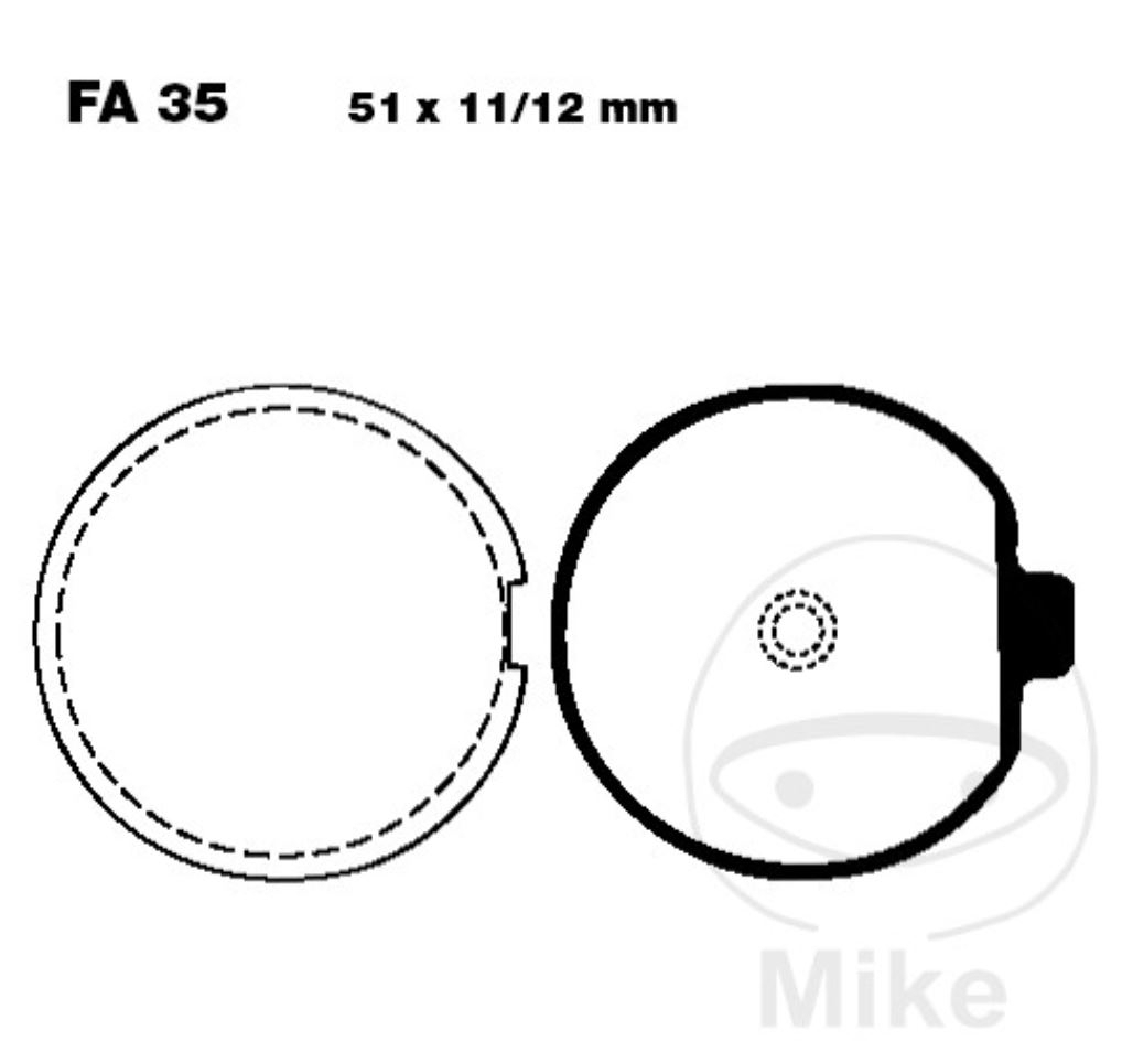 EBC FA035 Bremsbeläge vorne für Suzuki GS400 1977-1983 GS550 1977 GS750 1977-1979 GS850G 1979