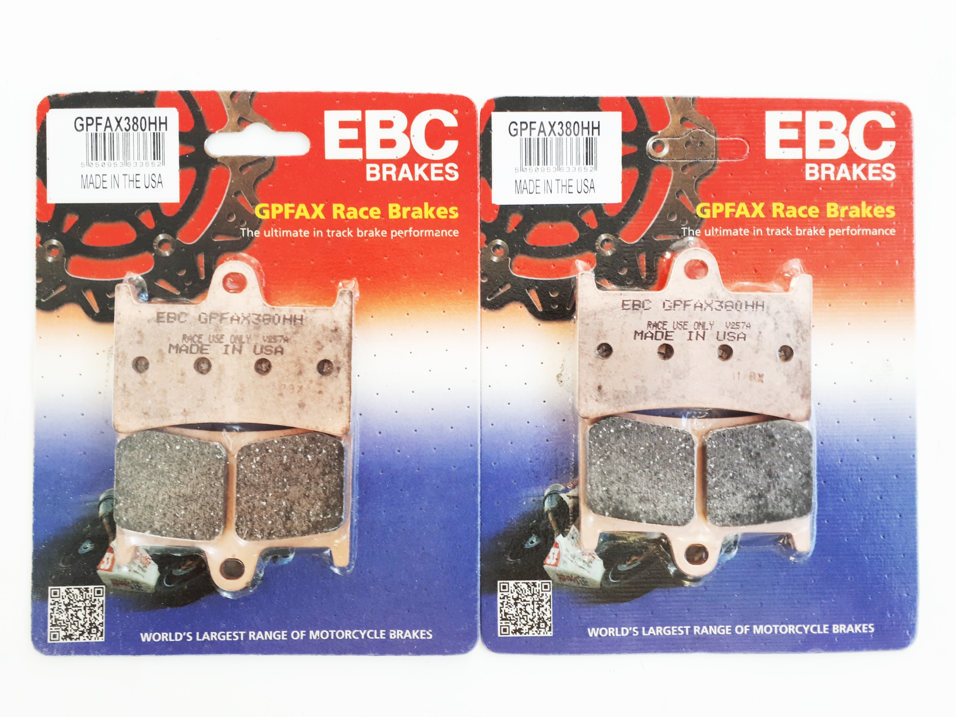 2x EBC Sintermetall Rennbremsbeläge GPFAX380HH für Yamaha YZF-R1 -R6 FZ8 Fazer MT-10