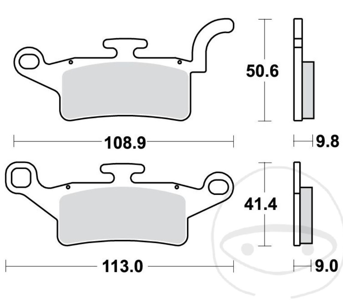 TRW MCB835 Bremsbeläge vorne für Yamaha YW125 BWS Xenter HW125 HW150 MBK Oceo