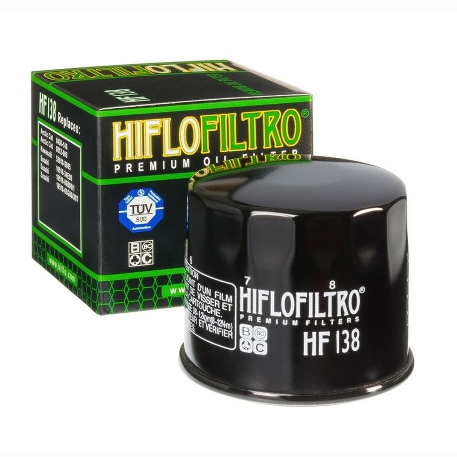 HIFLO HF138 Ölfilter für Suzuki GSF 600 1200 1250 AN DL Aprilia Cagiva Kawasaki Kymco Sachs