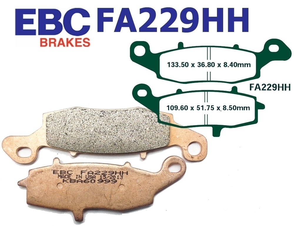 EBC Bremsen Set 2xMD3003X1xFA229HH+1xFA231HH für Suzuki SV400 GSF600 GSX600