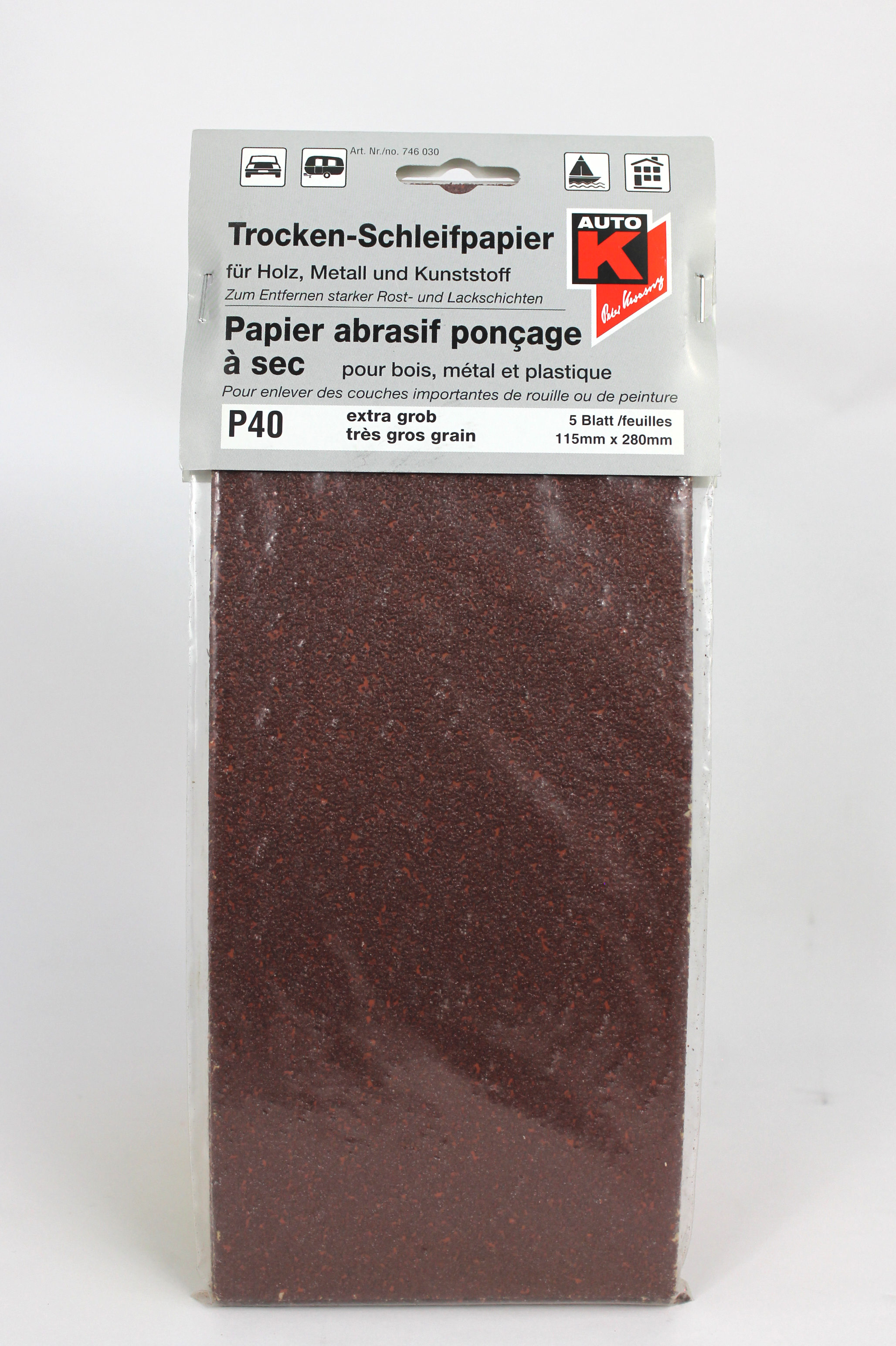 Kwasny Auto K Trocken-Schleifpapier P40 5 Blatt