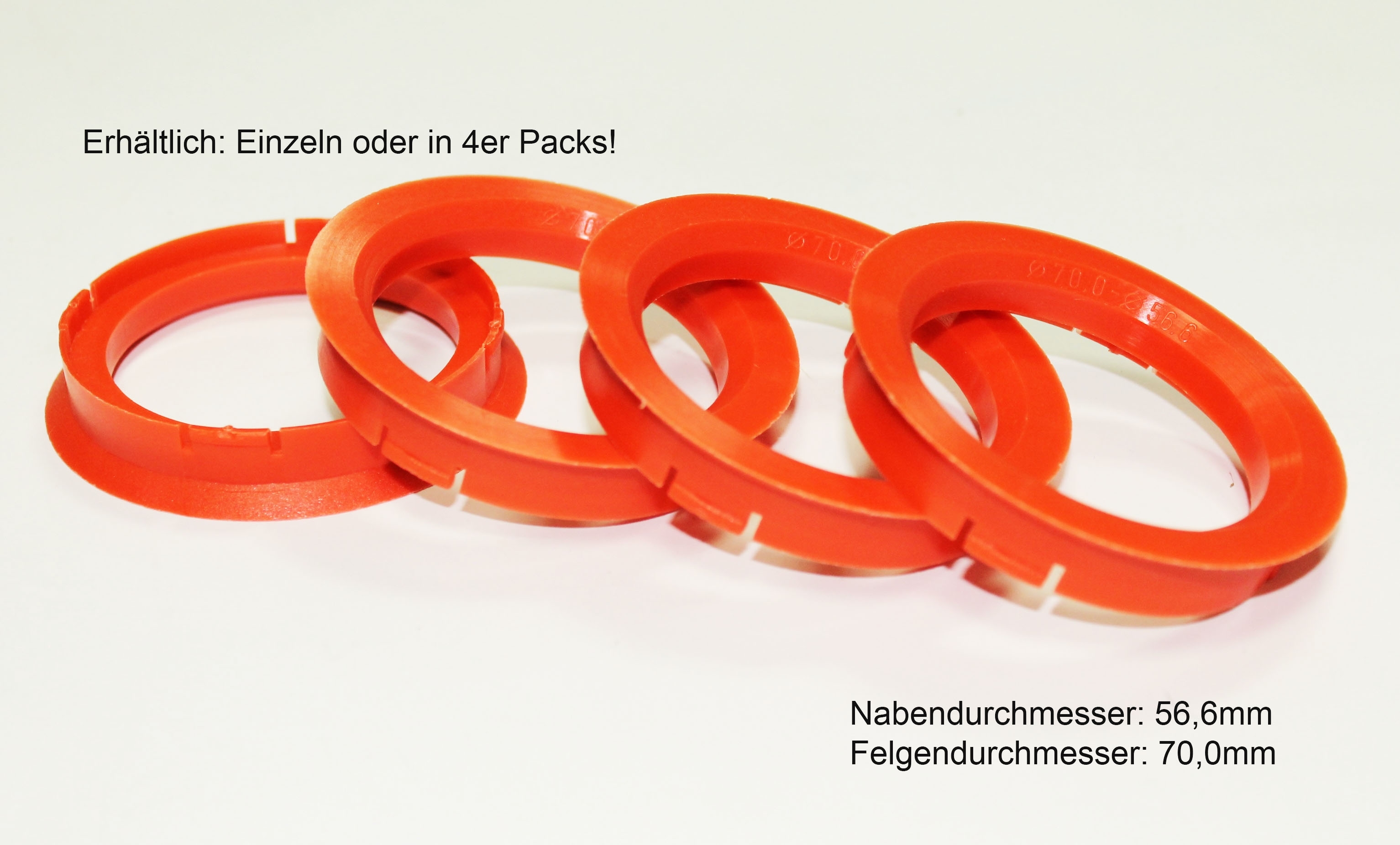 1 X Zentrierring Z33 ROT 70,0 mm x 56,6 mm