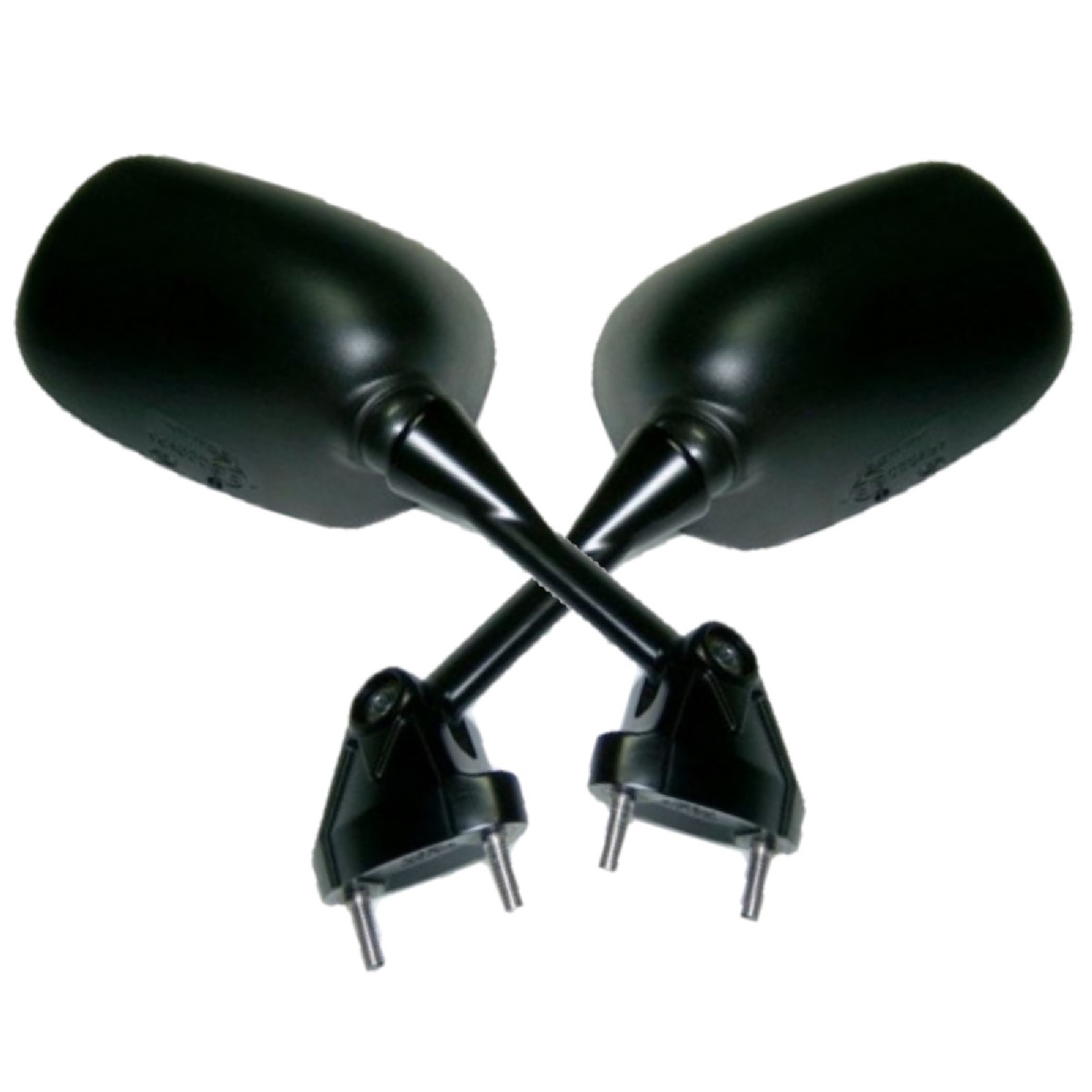 Verkleidungsspiegel Paar für Kawasaki ZX-6R 636 C 2006 ZX-6RR 600 N 2005-2006 aus Kunststoff in schwarz e-geprüft