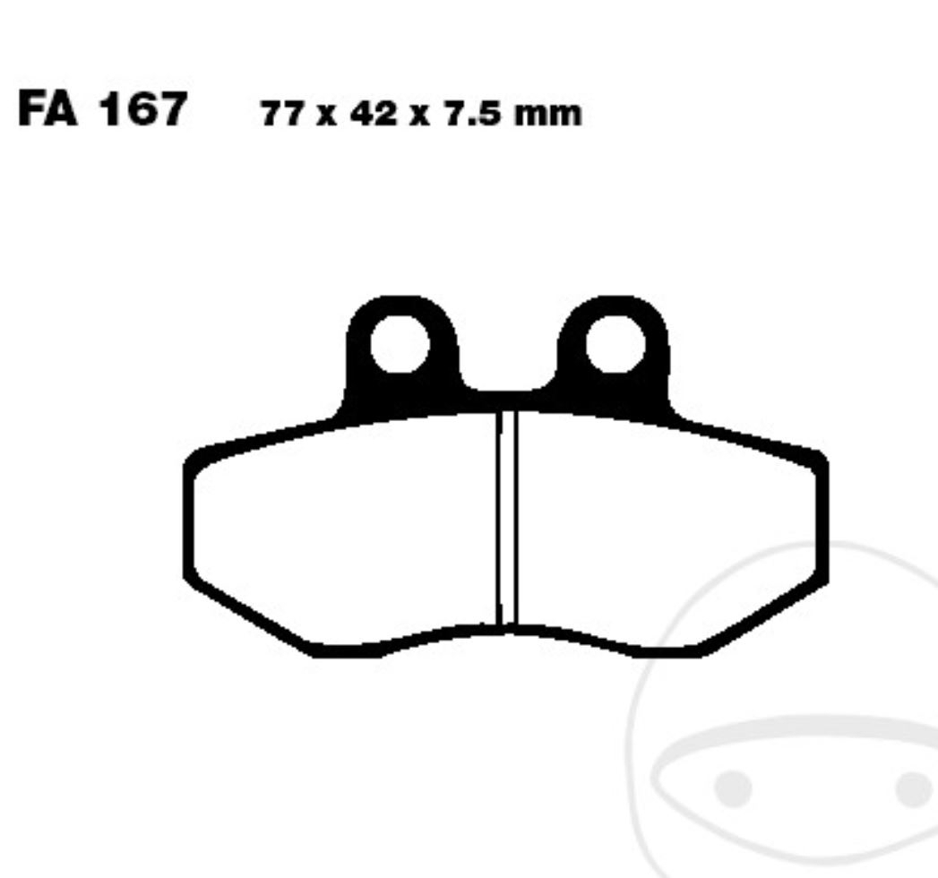 EBC FA167HH Sintermetall Bremsbeläge für Aprilia 125 600 RX 50 Sachs Rieju 125 Gas Derbi 50
