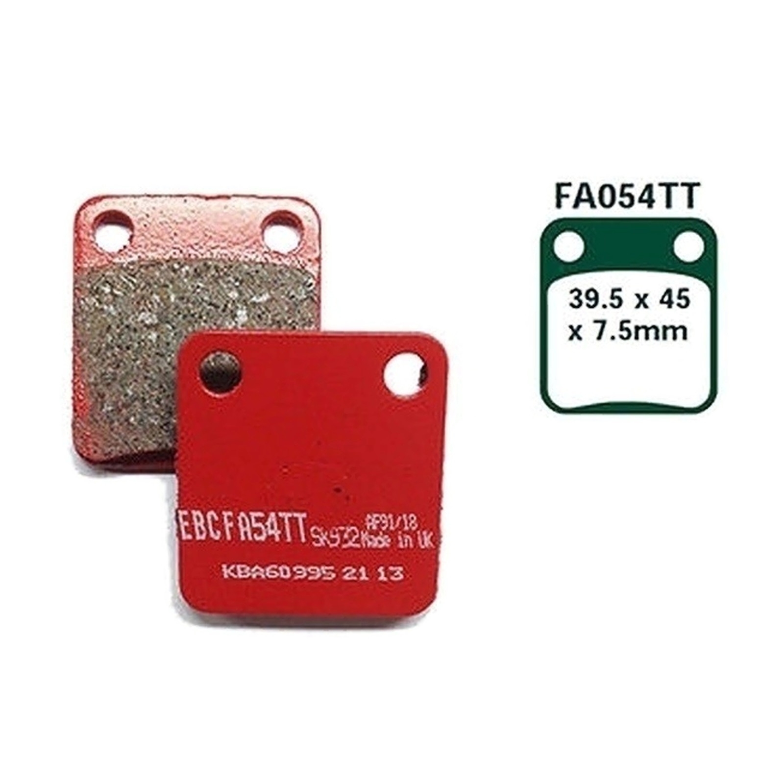 EBC Bremsbeläge FA054TT für Kawasaki BN KX KVF KLX 65 125 360 400 A B C D