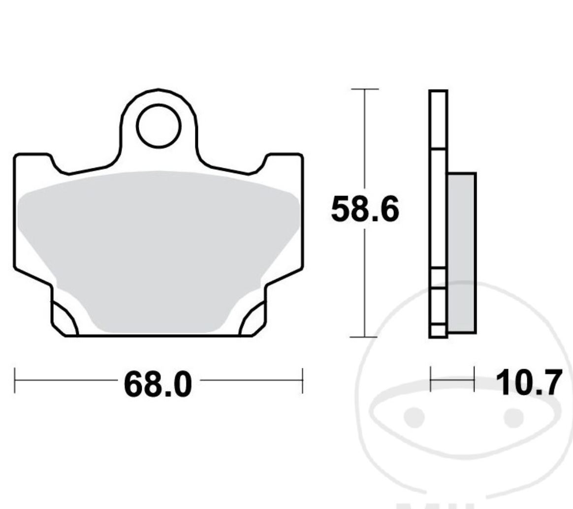 TRW MCB524 Bremsbeläge vorne für Yamaha XT600 RD125 SR125 SR250 RD350 XS400 XV250 XZ550