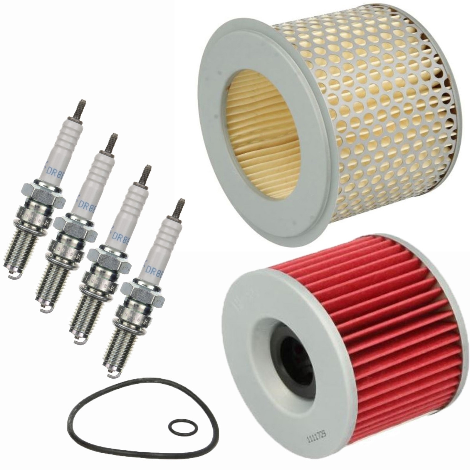 Set Luftfilter Ölfilter Zündkerzen passend für Honda CB 650 C Custom Baujahr 1980-1981