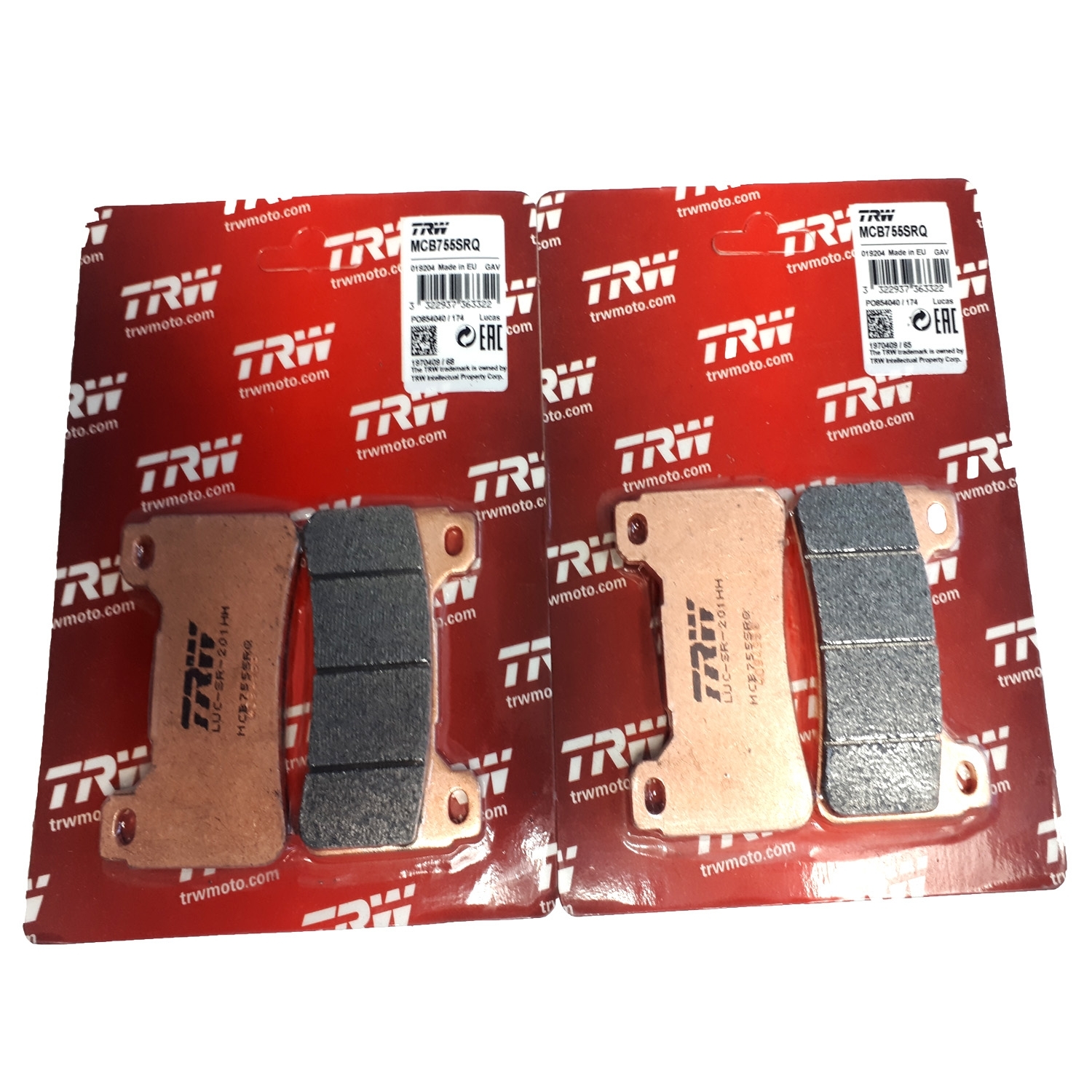 2X TRW Lucas Bremsbeläge vorn MCB755SRQ Honda CBR1000RR 2004-2016 SC57 SC59