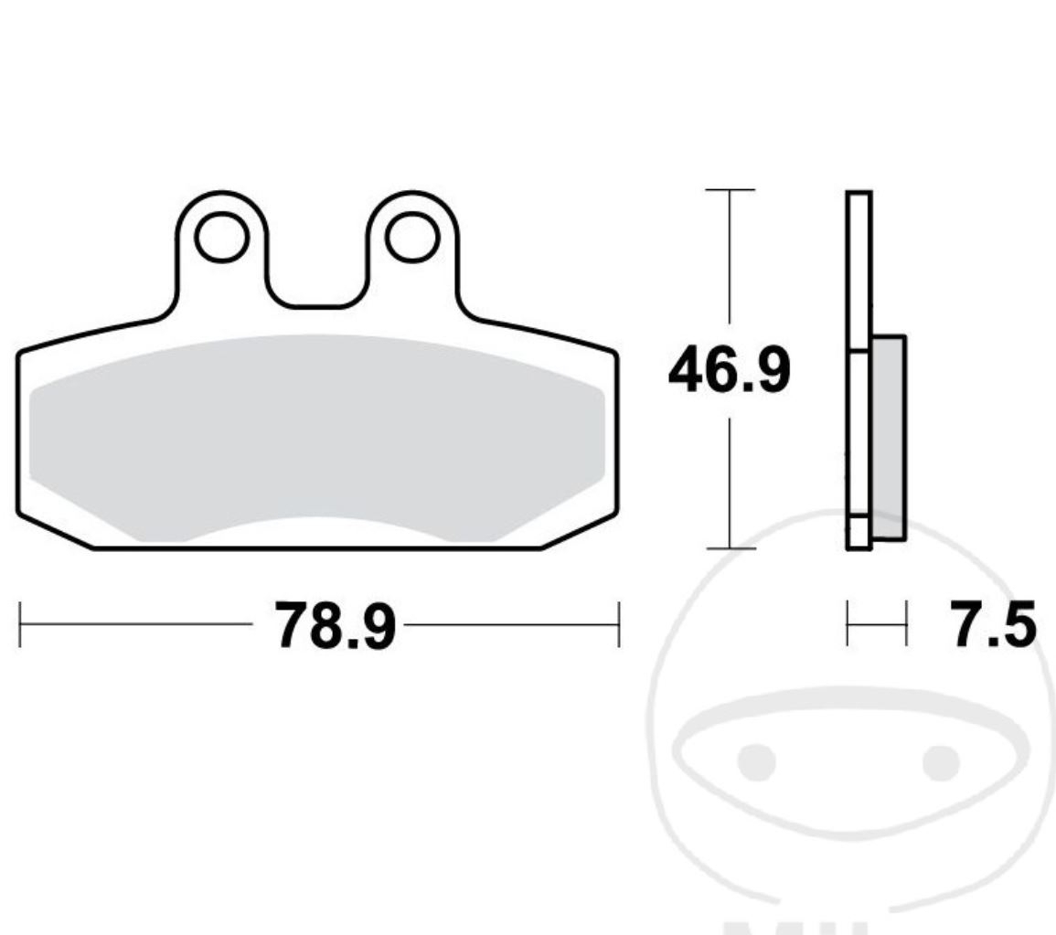 TRW MCB673EC Bremsbeläge vorne für Honda SJ50 Bali SJ100 Bali Aprilia Scarabeo 150 500