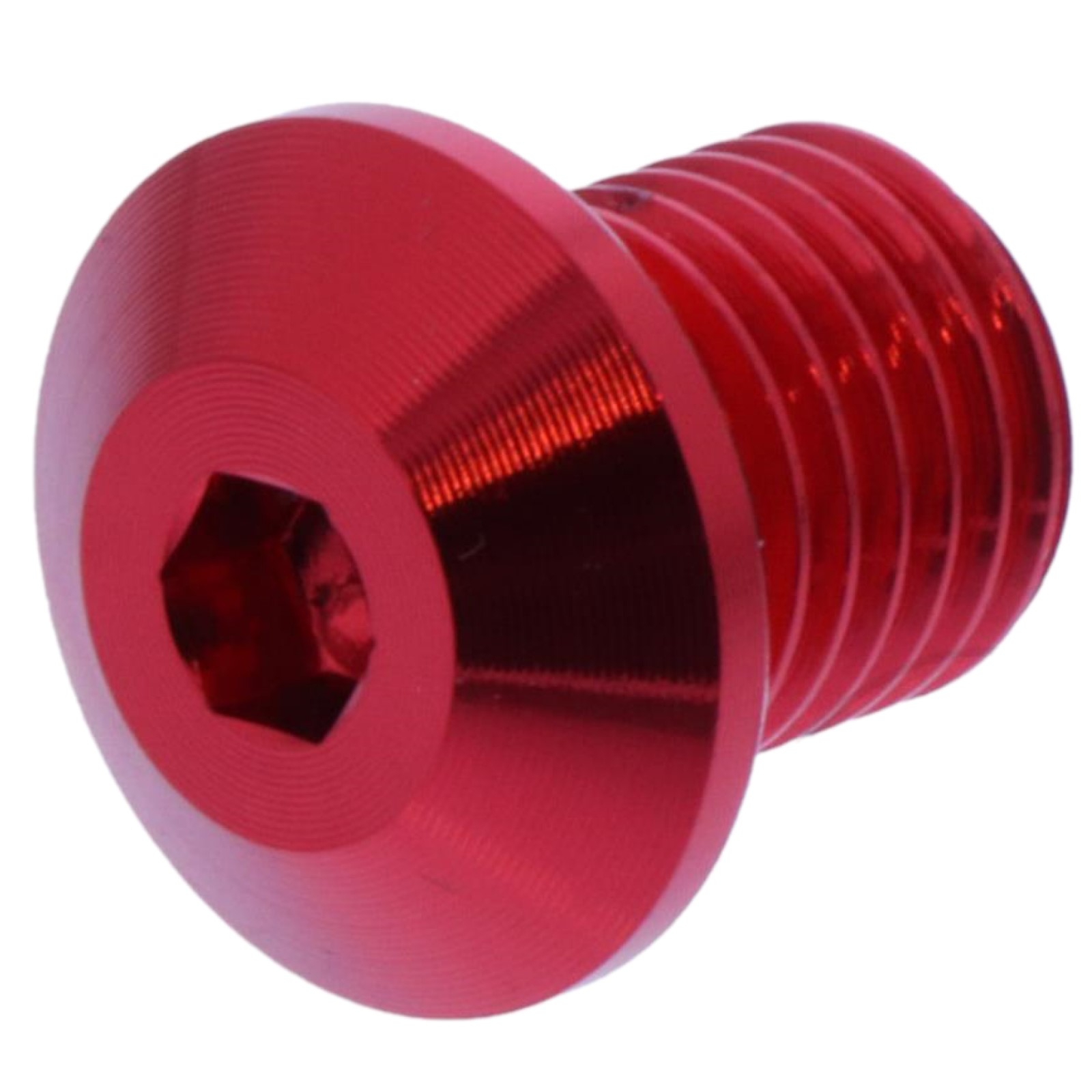 Abdeckschraube für Daytonaspiegel M10 x 1,25mm Linksgewinde Aluminium in rot