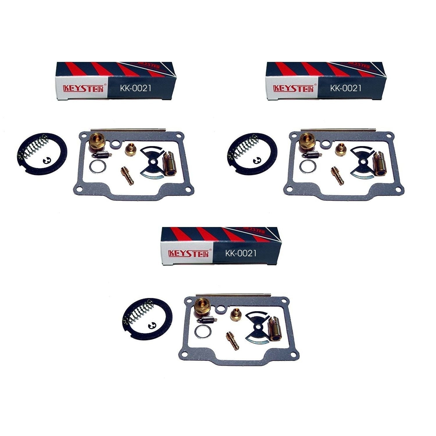 3x Keyster KK-0021 Vergaser Reparatursatz für Kawasaki H1 500 Mach 3 Baujahr 1969