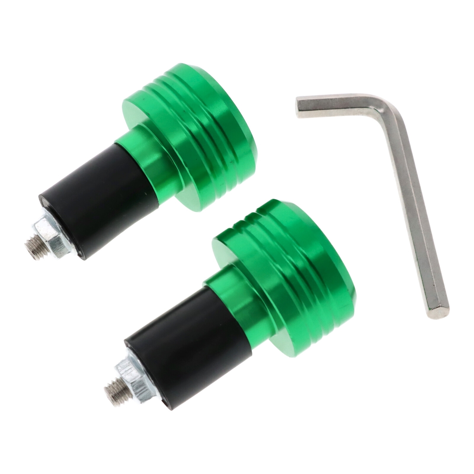 Motorrad Lenkerenden / Lenkergewichte rund 103g grün Vibrationsdämpfer