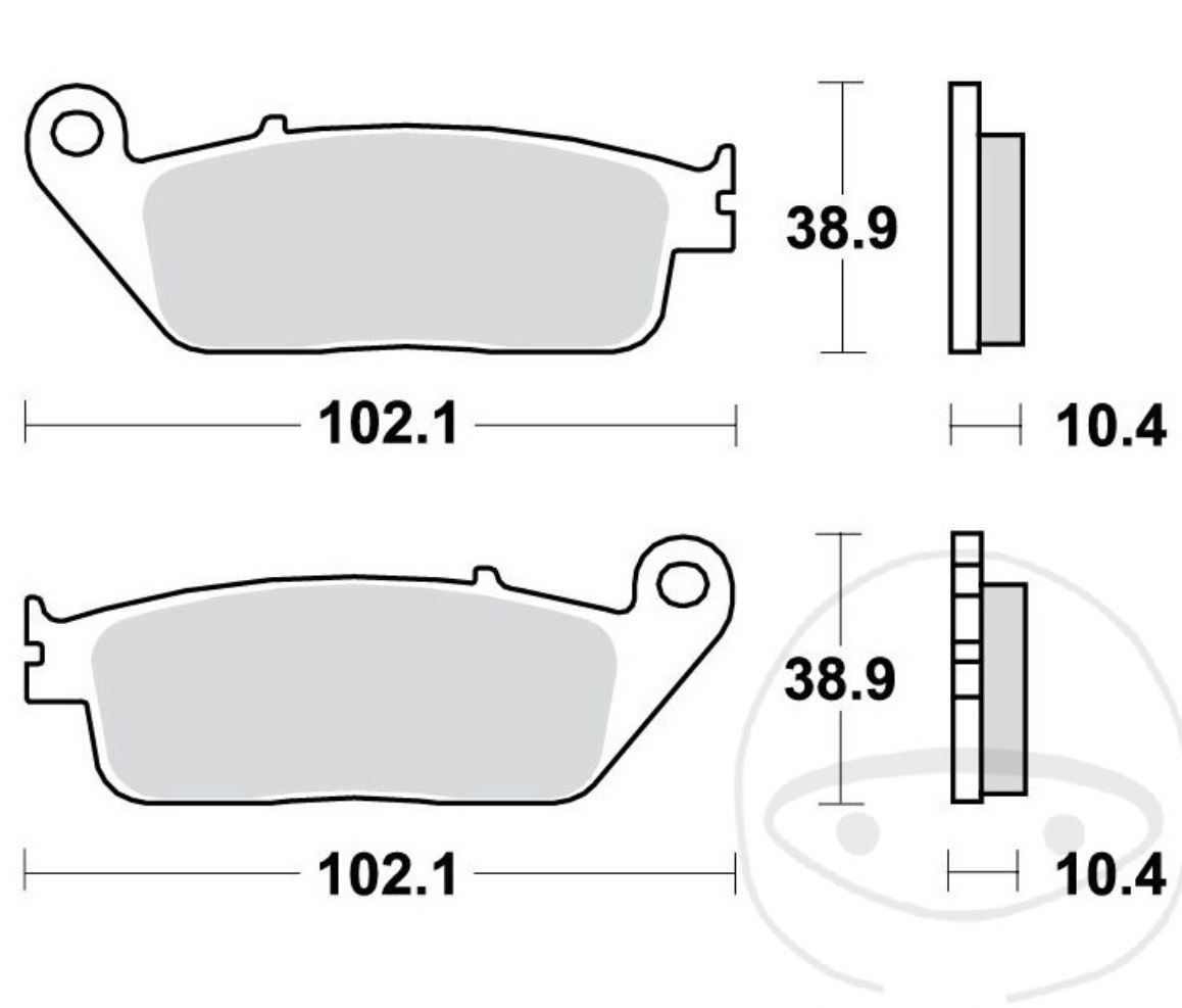 TRW MCB631SRM Sintermetall Bremsklötze hinten für BMW C600 C650 C Evolution Honda CBR1000F ST1100