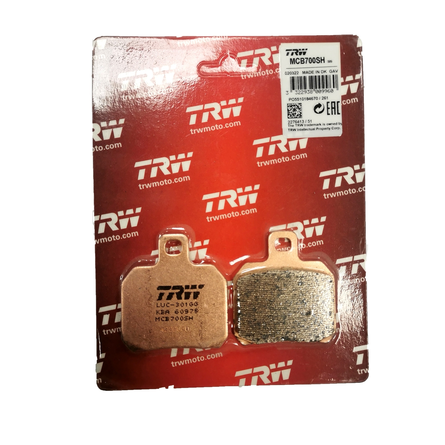 TRW MCB700SH Bremsbeläge hinten für Aprilia Ducati Kawasaki MV Augusta Piaggio Suzuki Yamaha