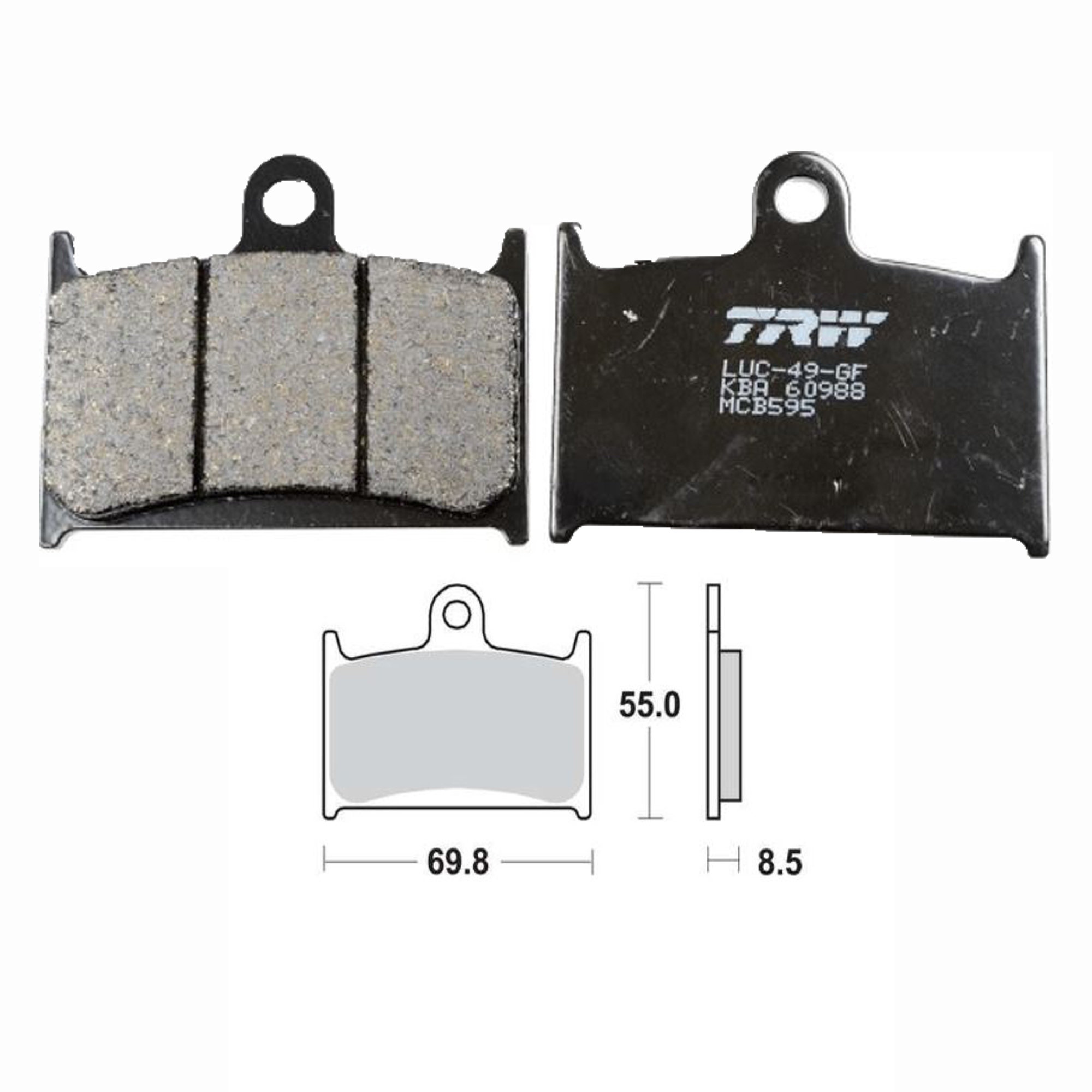 TRW Bremsbeläge vorne MCB595 für Suzuki GSX-R750 GSX-R1100 Triumph Yamaha FZR