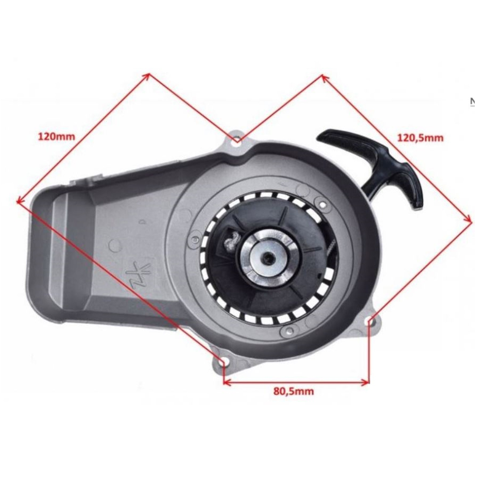 Seilzugstarter Alu Seilzug Motorgehäuse für Pocket Bike Mini Bike Dirt Bike Cross Mini ATV