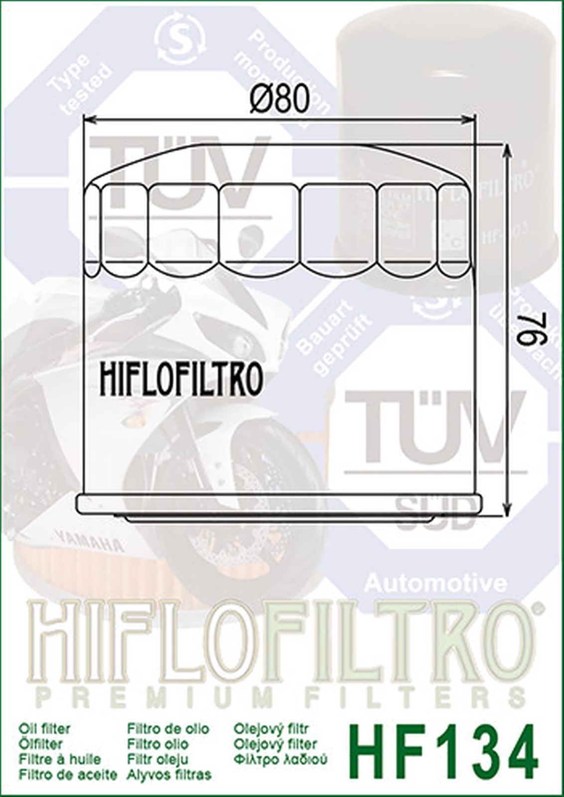 HIFLO HF134 Ölfilter für Suzuki GSX-R 750 1985 - 1987 GR75A VS 750 GLF/GLP