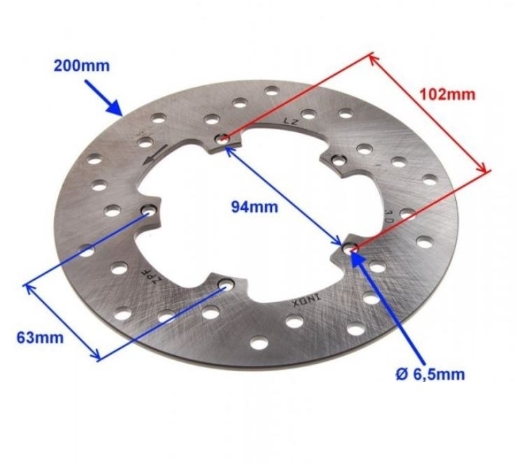 Bremsscheibe starr für Derbi Gilera Kymco Malaguti Piaggio Vespa