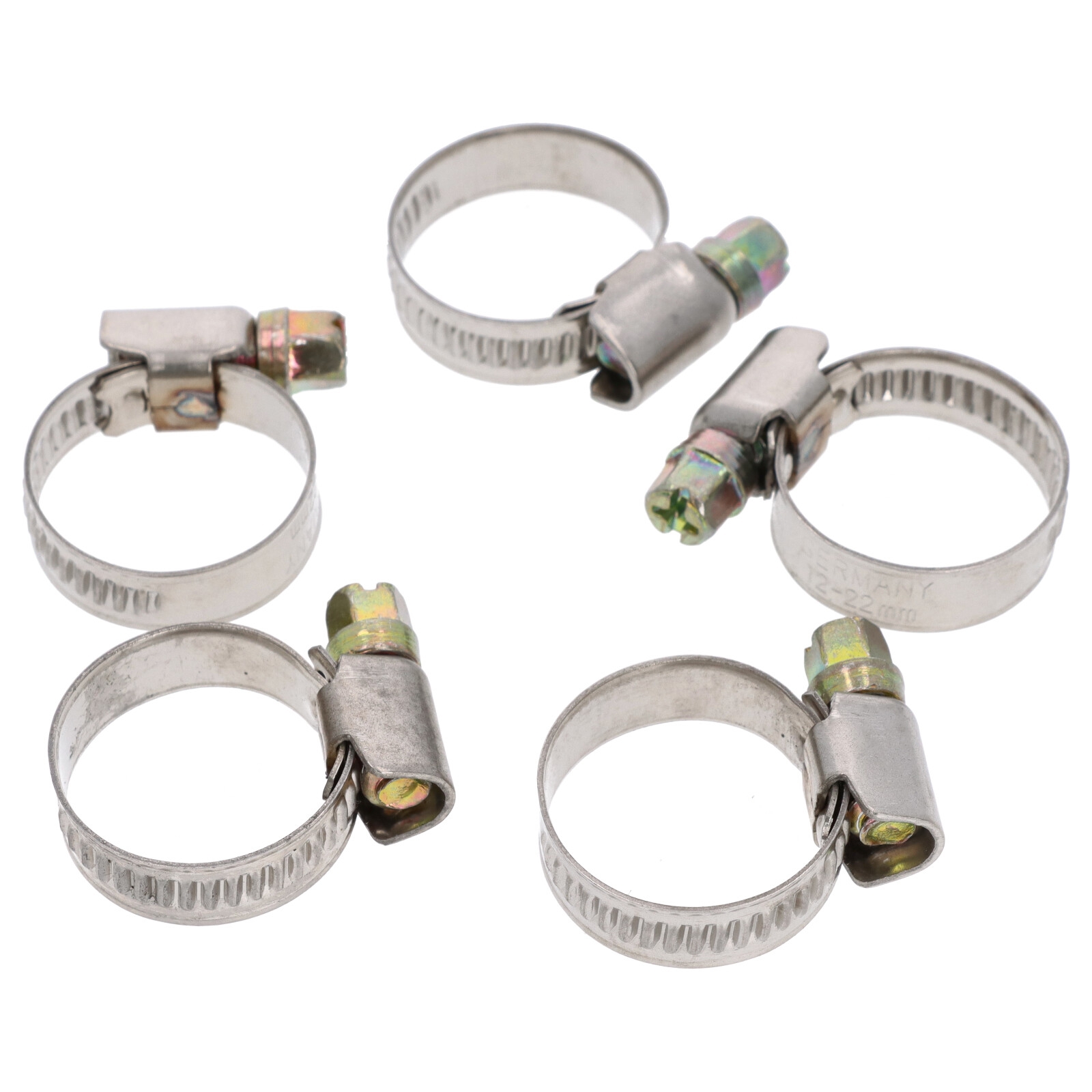 5x Schlauchklemme Spannbereich 12-20mm 9mm Rohrschelle Binder Schlauch W2 DIN3017