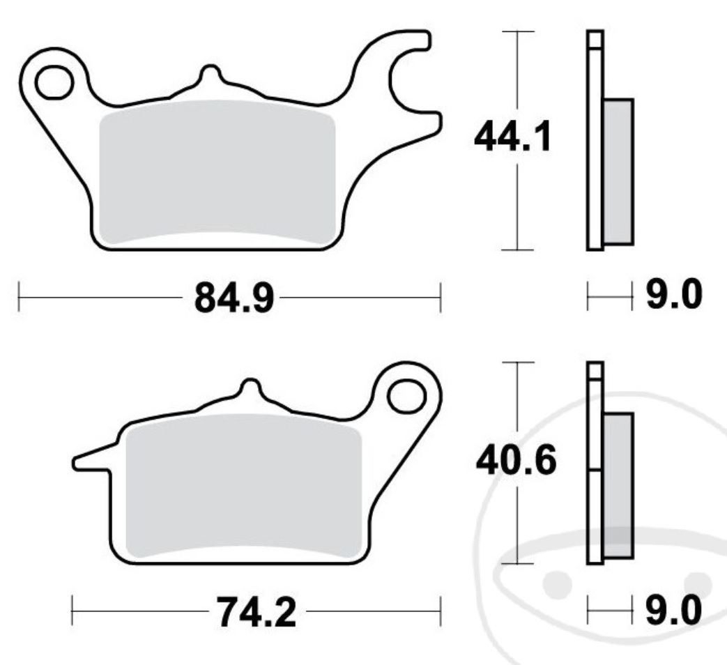 TRW MCB881 Bremsbeläge vorne links für Yamaha Tricity MW125 2014 - 2016 MWS125 A 2017-2019
