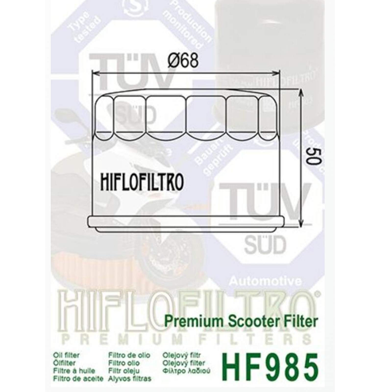 2x Ölfilter für Yamaha TMax XP 500 530 Kymco Xciting 500 UXV500 4X4 SYM Maxsym 508 +Ölfilterschlüssel