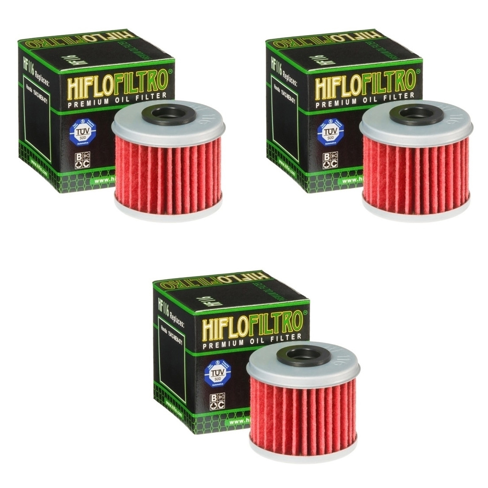3x Hiflo HF116 Ölfilter Honda CRF Cota TRX Husqvarna TE TC Polaris Ace HM-Moto CREF