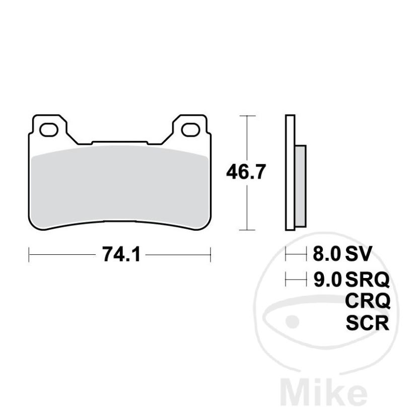 2X TRW Lucas Bremsbeläge vorn MCB755SRQ Honda CBR1000RR 2004-2016 SC57 SC59