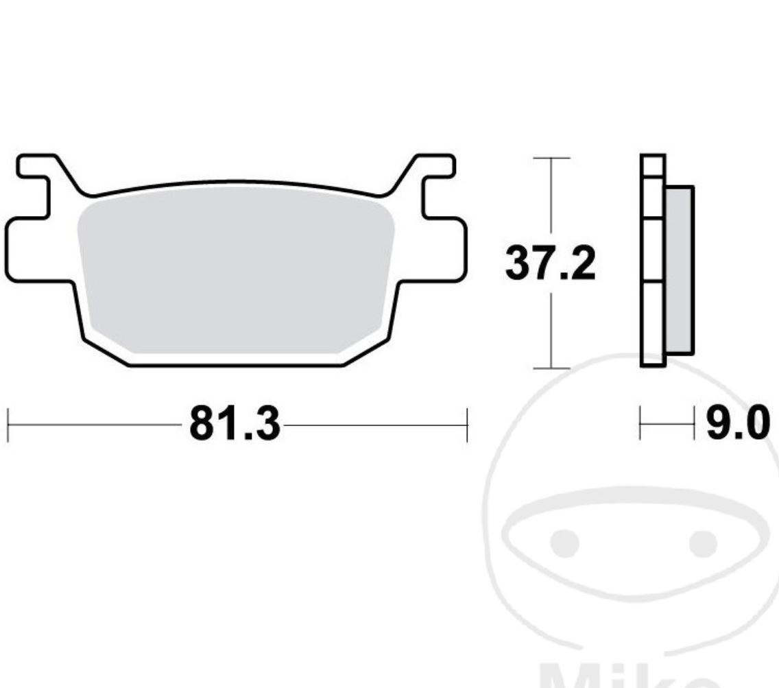 TRW MCB806 Bremsbeläge für Honda FES SH 125 150 300 NSS Peugeot Metropolis Satelis
