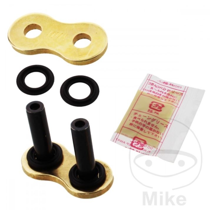 DID ZVMX2 Motorrad X-Ringkette Gold 530 Teilung 102 Glieder offen +Nietschloss
