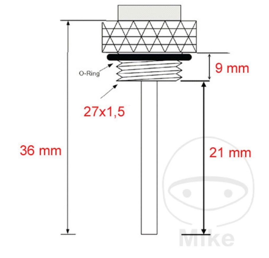 Öltemperatur Direktmesser Ölthermometer 27x1.5 Yamaha FJ FZ FZR FZX XJ XJR XS