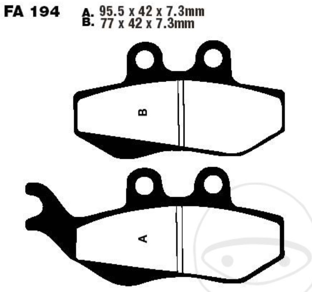 Bremsbeläge SFA194 für Gilera Runner DNA Piaggio Hexagon GT Skipper GTX Beverly