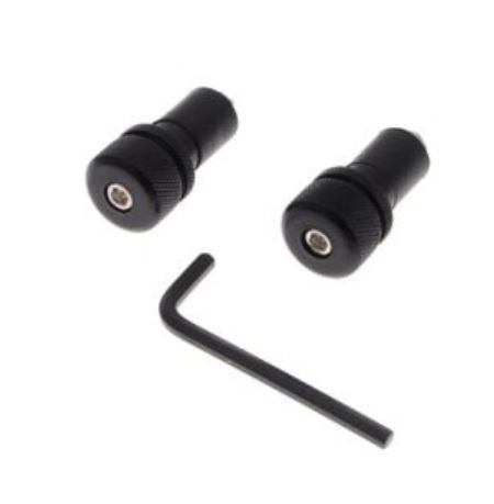 Motorrad Lenkerenden Lenkergewichte 102g schwarz gerändelt für Lenker ab Ø17 mm