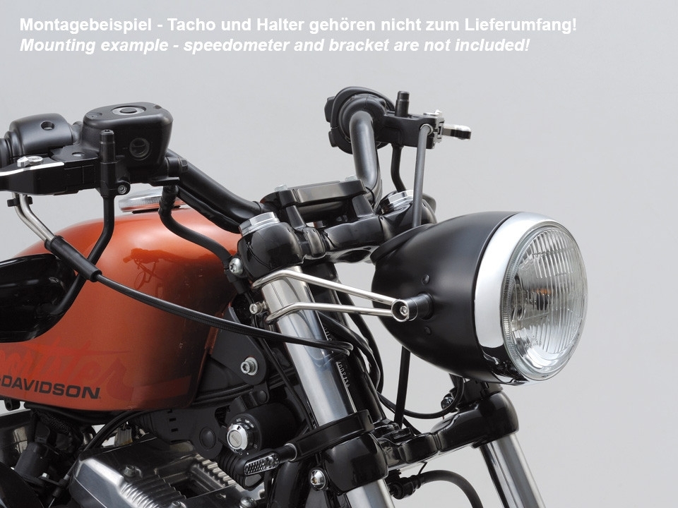 DAYTONA H4-Scheinwerfer 5 3/4 Zoll VINTAGE schwarz