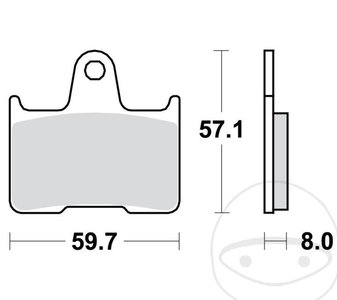 TRW MCB691 Bremsbeläge hinten für MZ/MUZ Honda CBR1000 VT750 Kawasaki GTR ZZR 1400