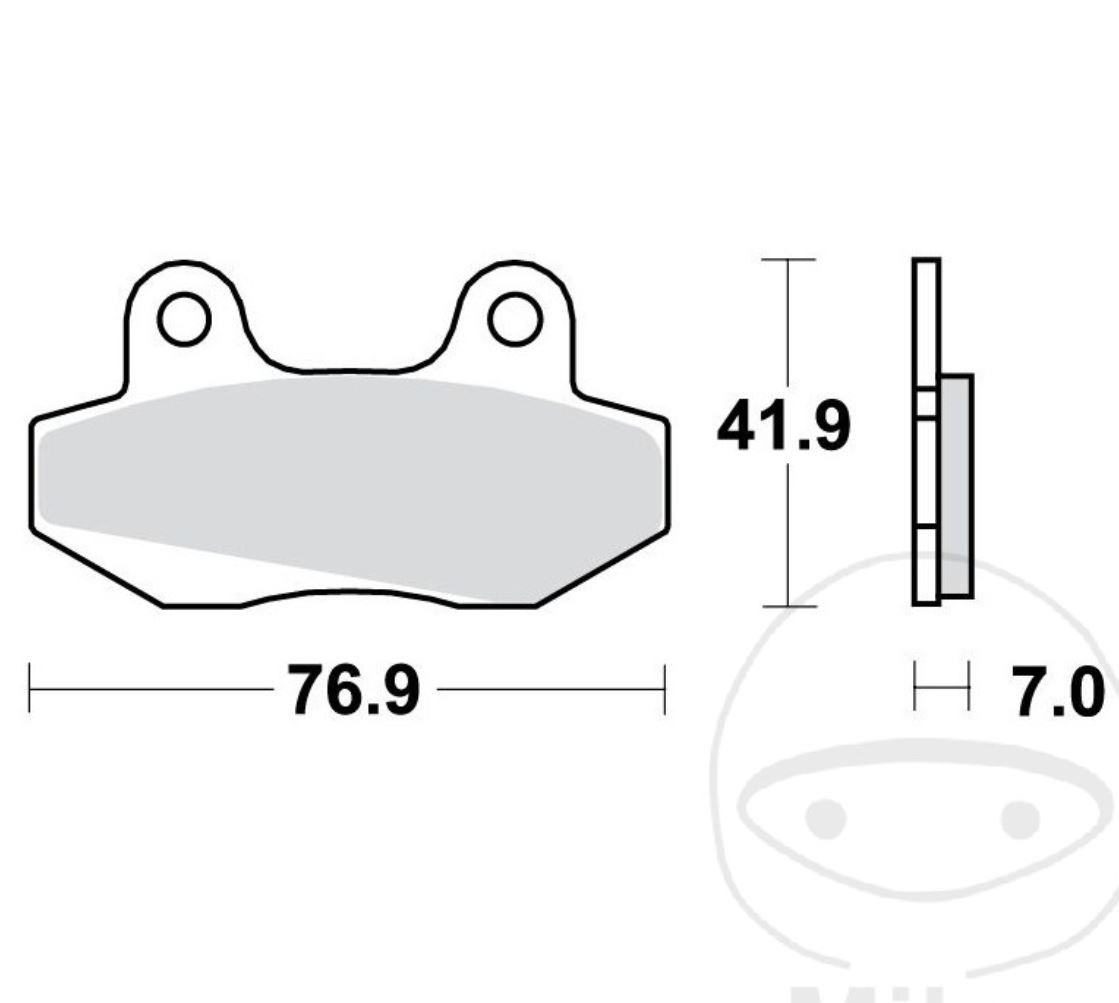 TRW MCB525 Bremsbeläge für Honda MBX80 Baotian BT125T Ering Keeway KSR-Moto Vionis