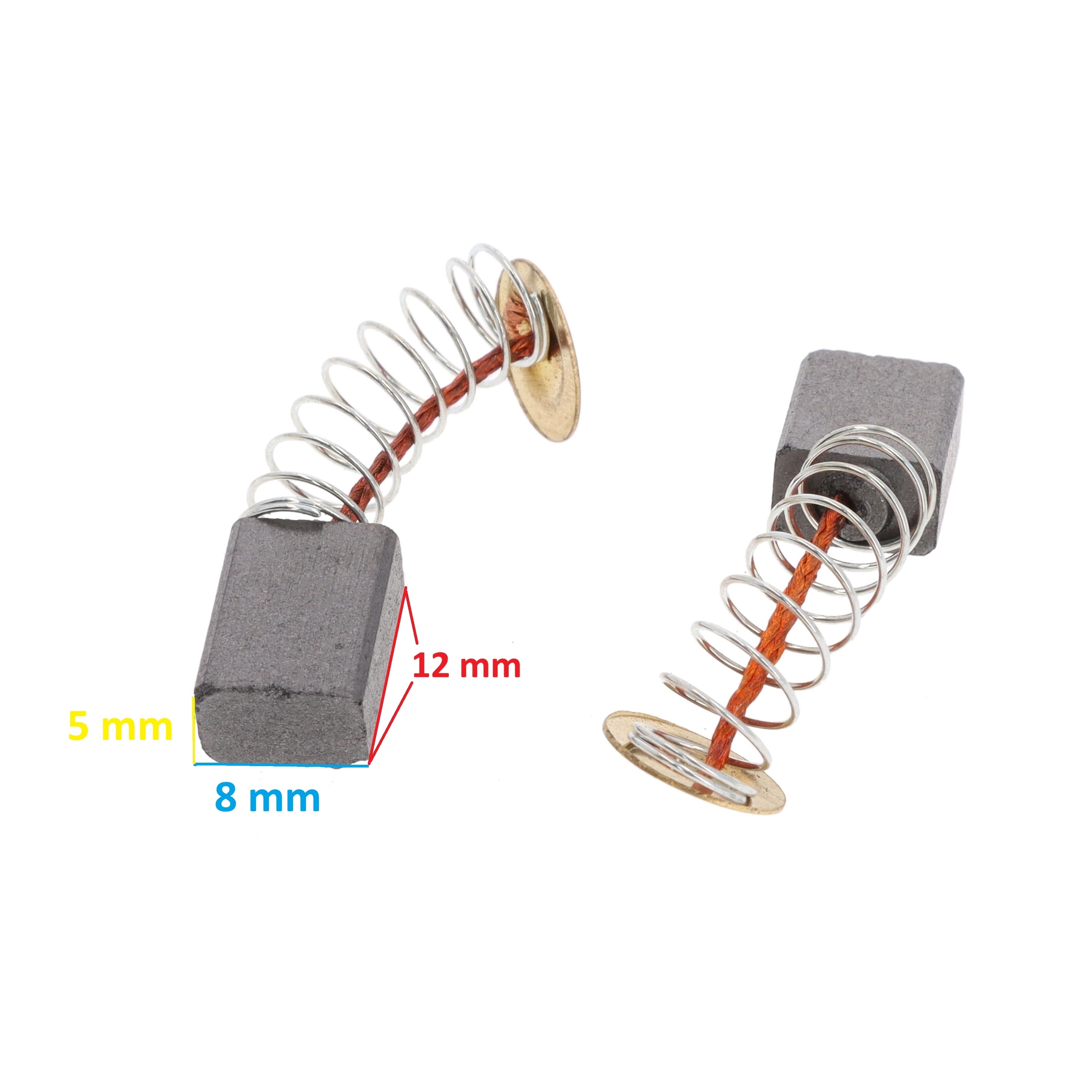 Kohlebürsten Motorkohlen Kohlestifte für Wandschleifer MATRIX DWS 780 - 5x8x12mm (2064)