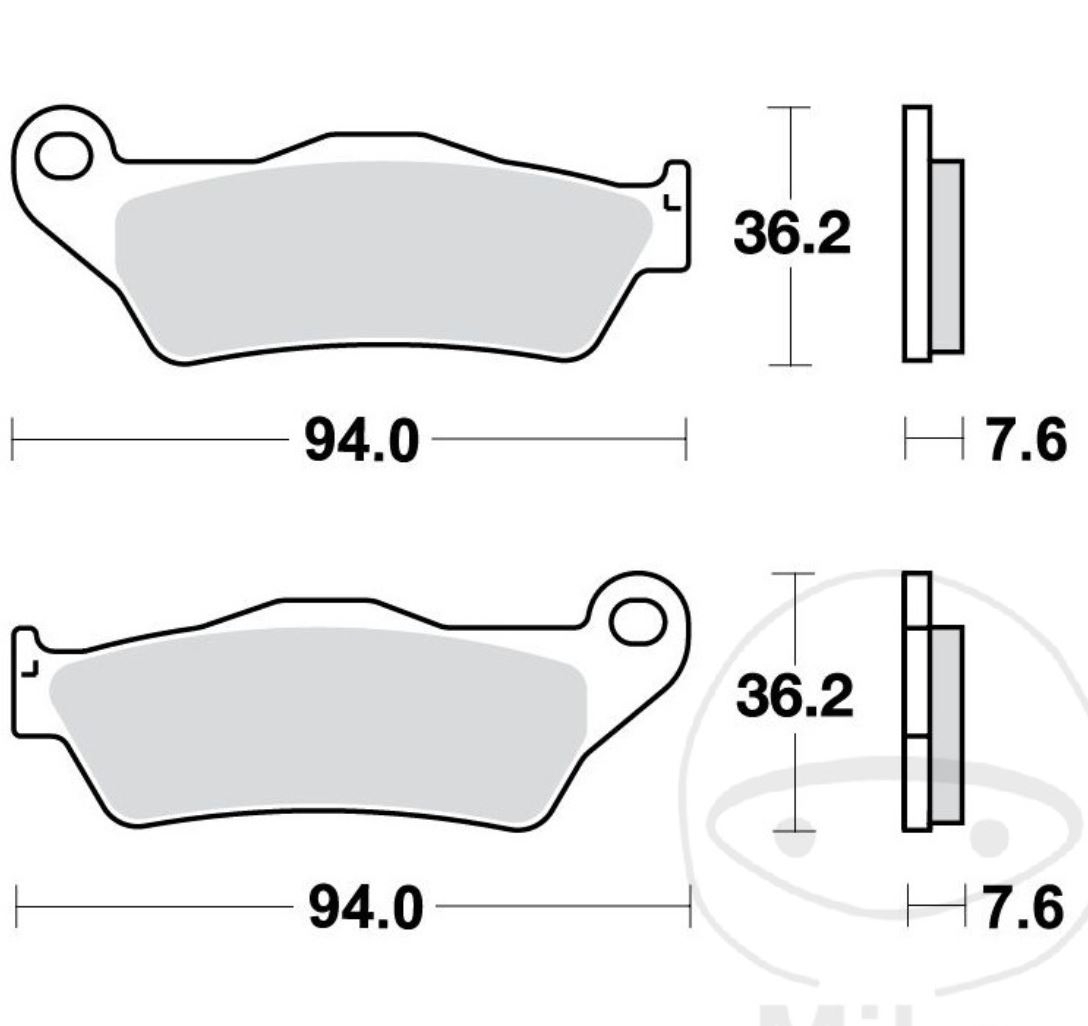 TRW MCB648SRM Sintermetall Bremsbeläge für KTM EXC SX EGS LC4 EXC-F Yamaha Aprilia Suzuki