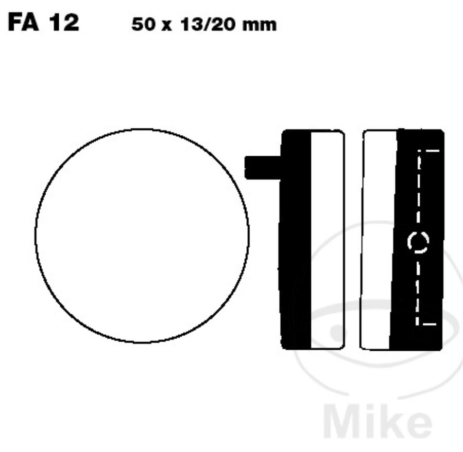 EBC Bremsbeläge FA012 für Honda CB 750 K CB750 1969, 1970, 1971, 1972, 1975,1976