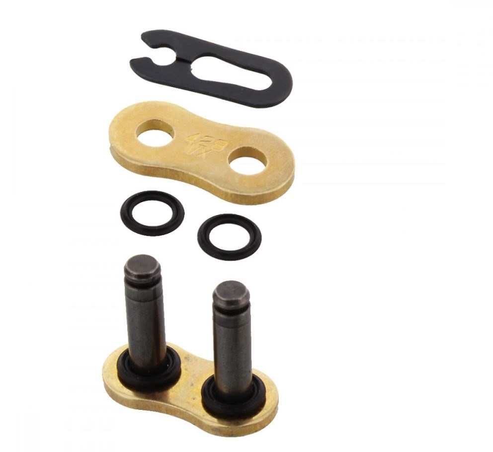 Kettensatz X-Ringkette Gold Clipschloss für Kreidler Enduro Supermoto SM/EN125